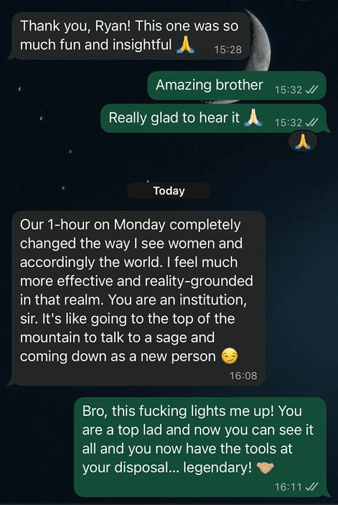Client conversation testimonial 3